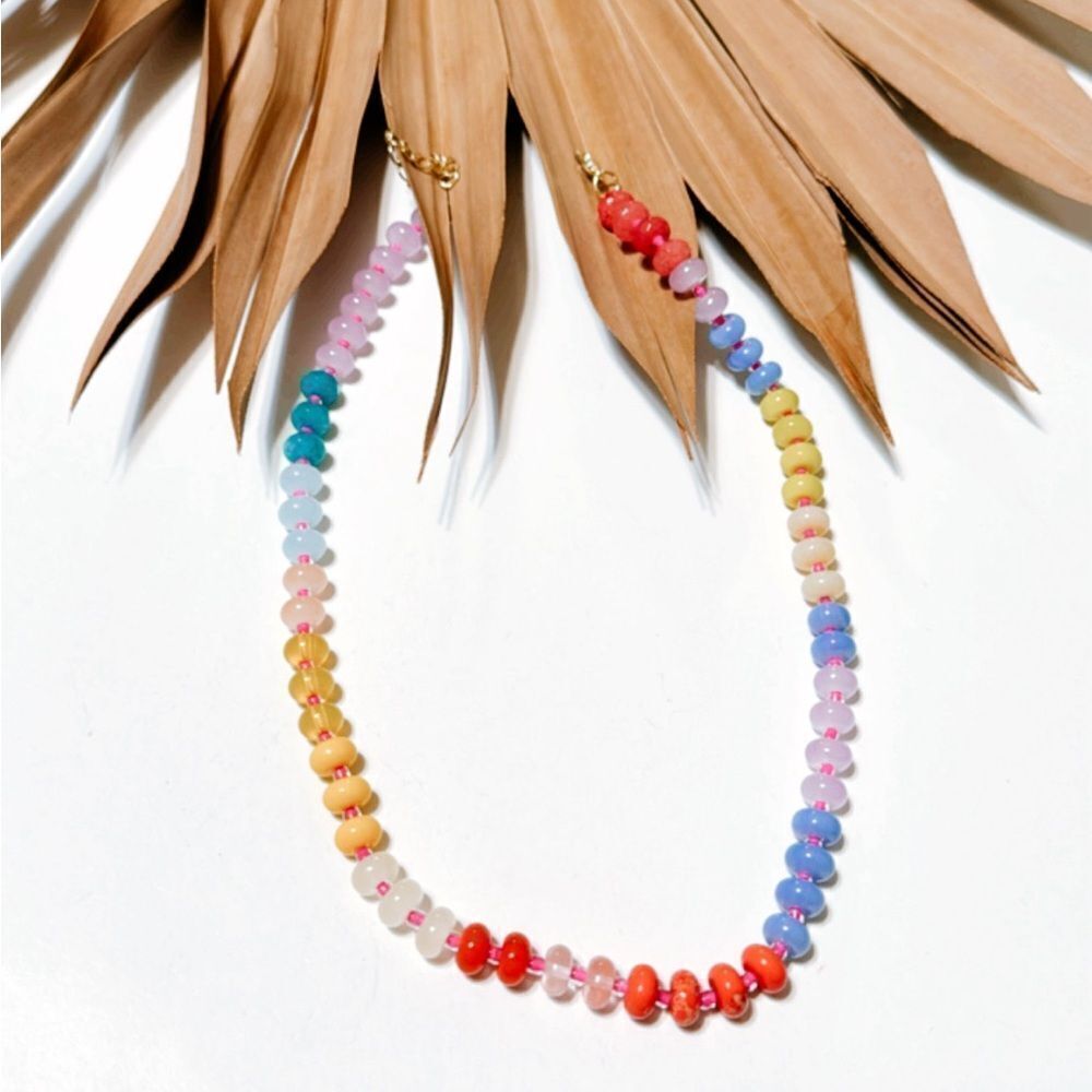 Bohemian rainbow necklace #1190 - Picture 2 of 6